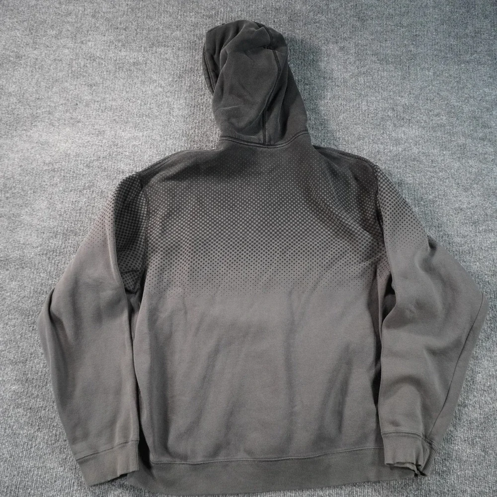 Nike Full Zip Hoodie Mens Large Black Just Do It Gradient Dot Fleece Sweatshirt